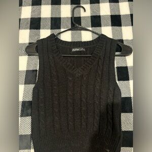 Black Knitted Vest, Size S